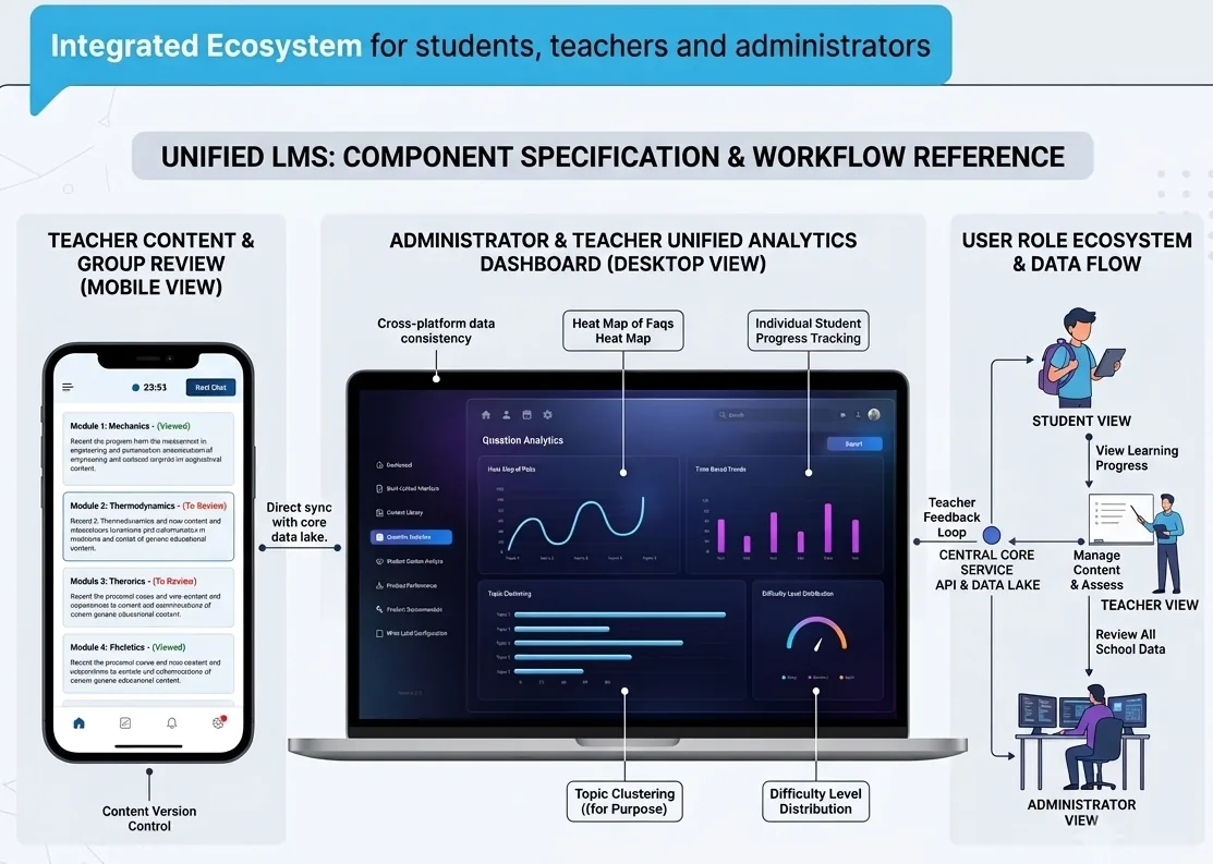 K-12 Web Platform, unified LMS dashboard
